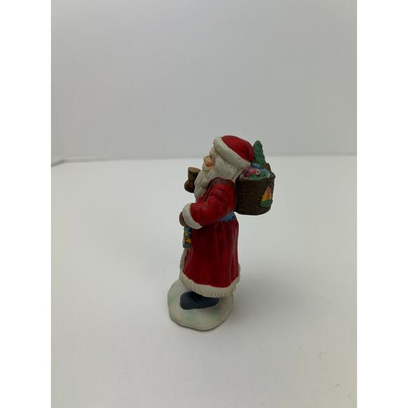 Christmas Traditions 4" Ceramic Santa Figurine Red Coat Hand Painted w Box - Picture 6 of 10